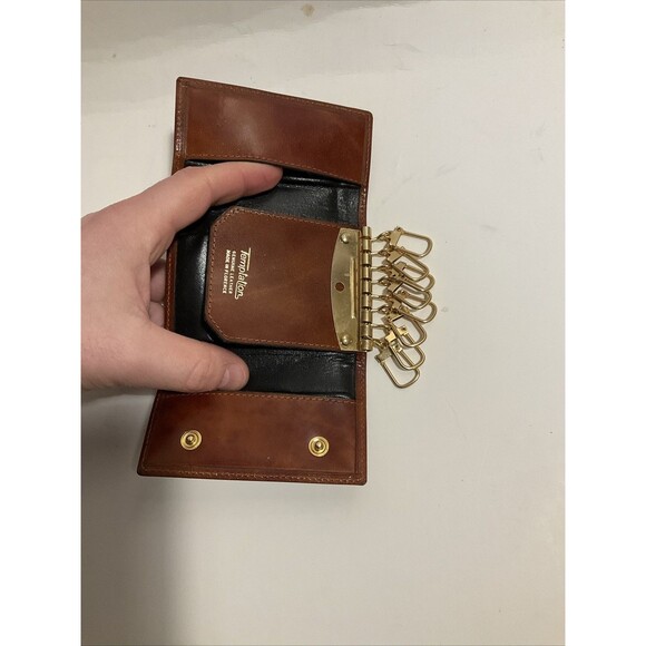 Temptations Brown Leather Key Wallet Vintage Keeper - Picture 7 of 10